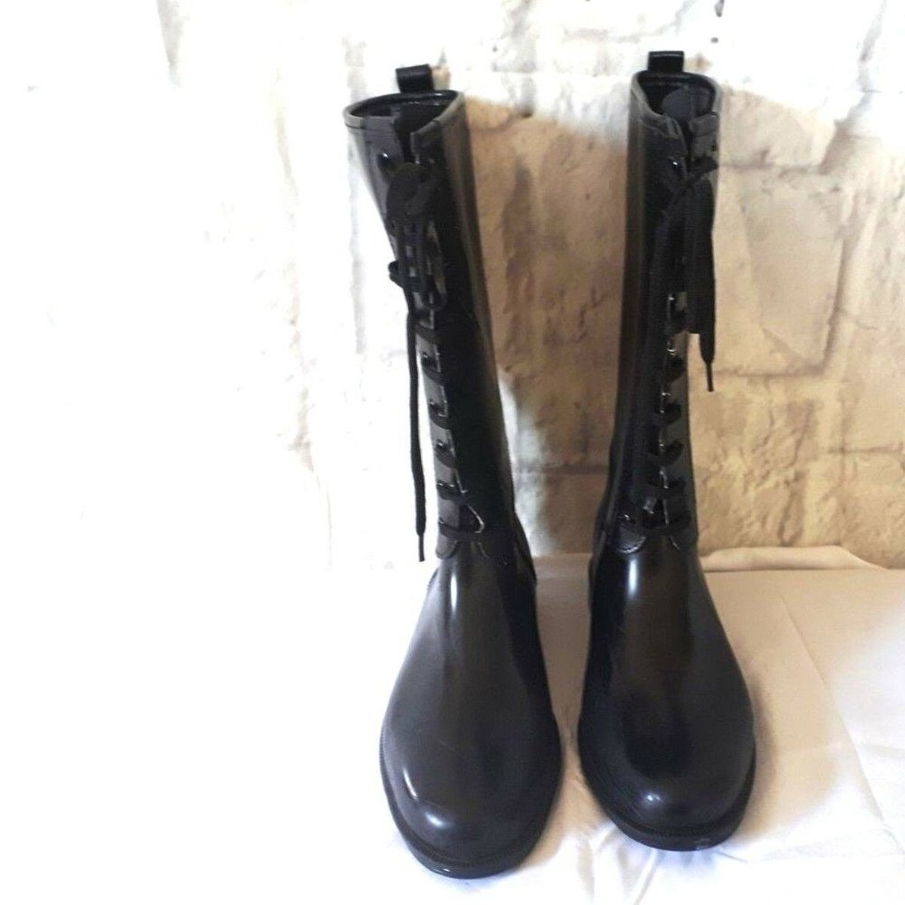 Capelli New York Ladies Shiny Rubber Rain Boots